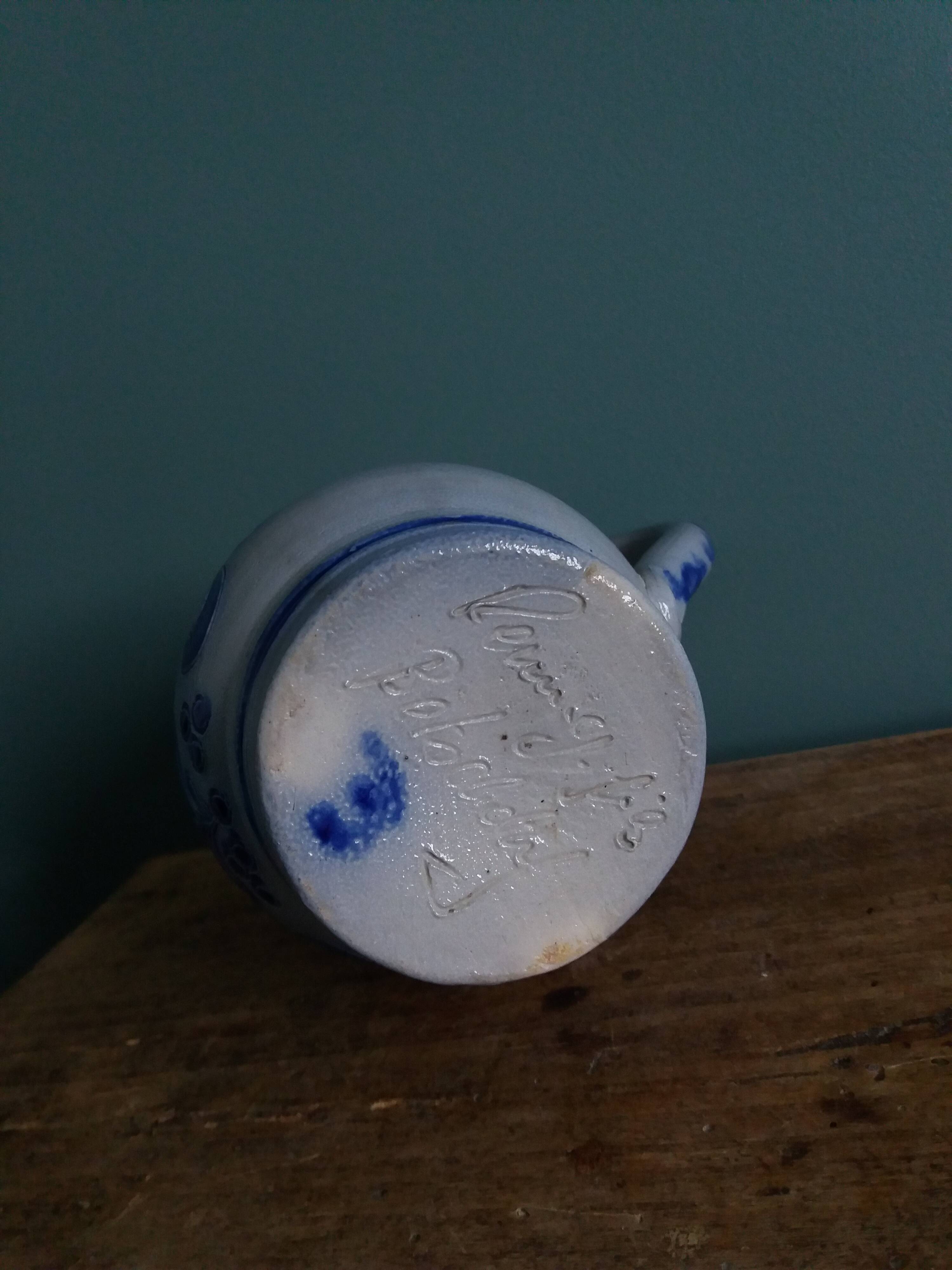 Alsace stoneware pitcher signed Remmy fils Betschdorf