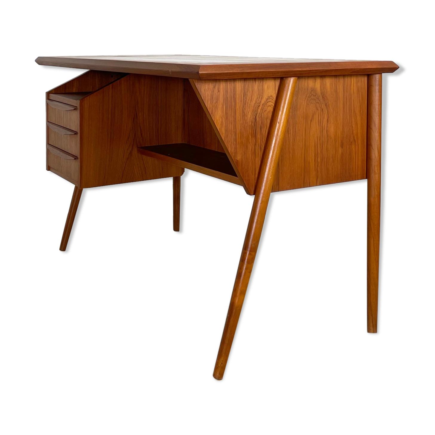 MidCentury Teak Desk by Tibergard, Denmark 1960
