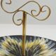Vintage 70s black and yellow serving plate – Retro decorative plate