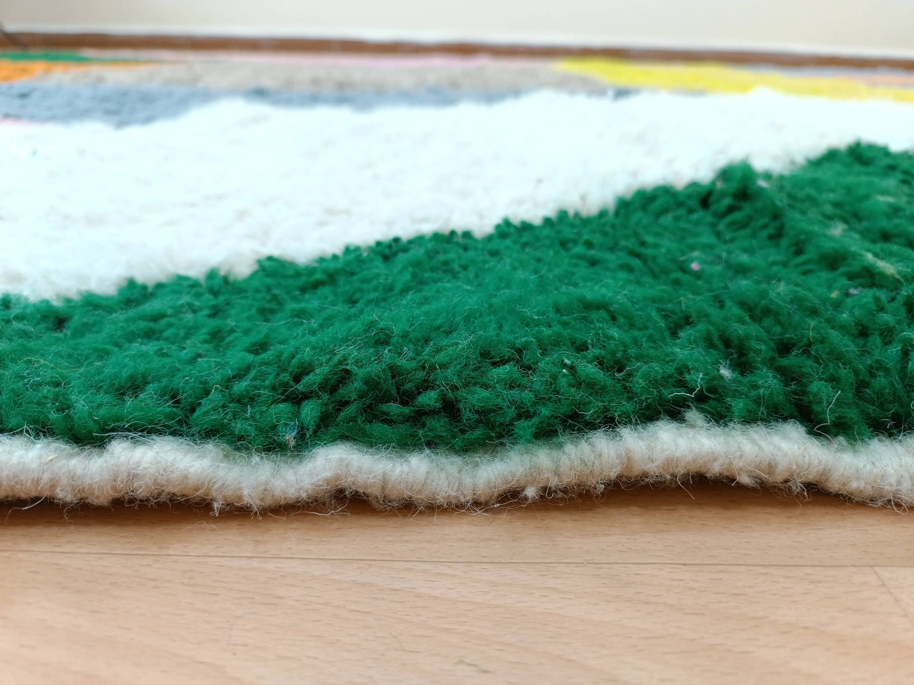 Handmade wool Berber rug 3 x 2 m