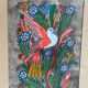 Painting on paper by Amate Bird and flowers
