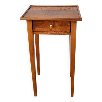 Table chevet en bois ciré