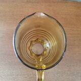 Pichet vintage en verre jaune