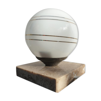 Saturn opaline art deco bedside lamp