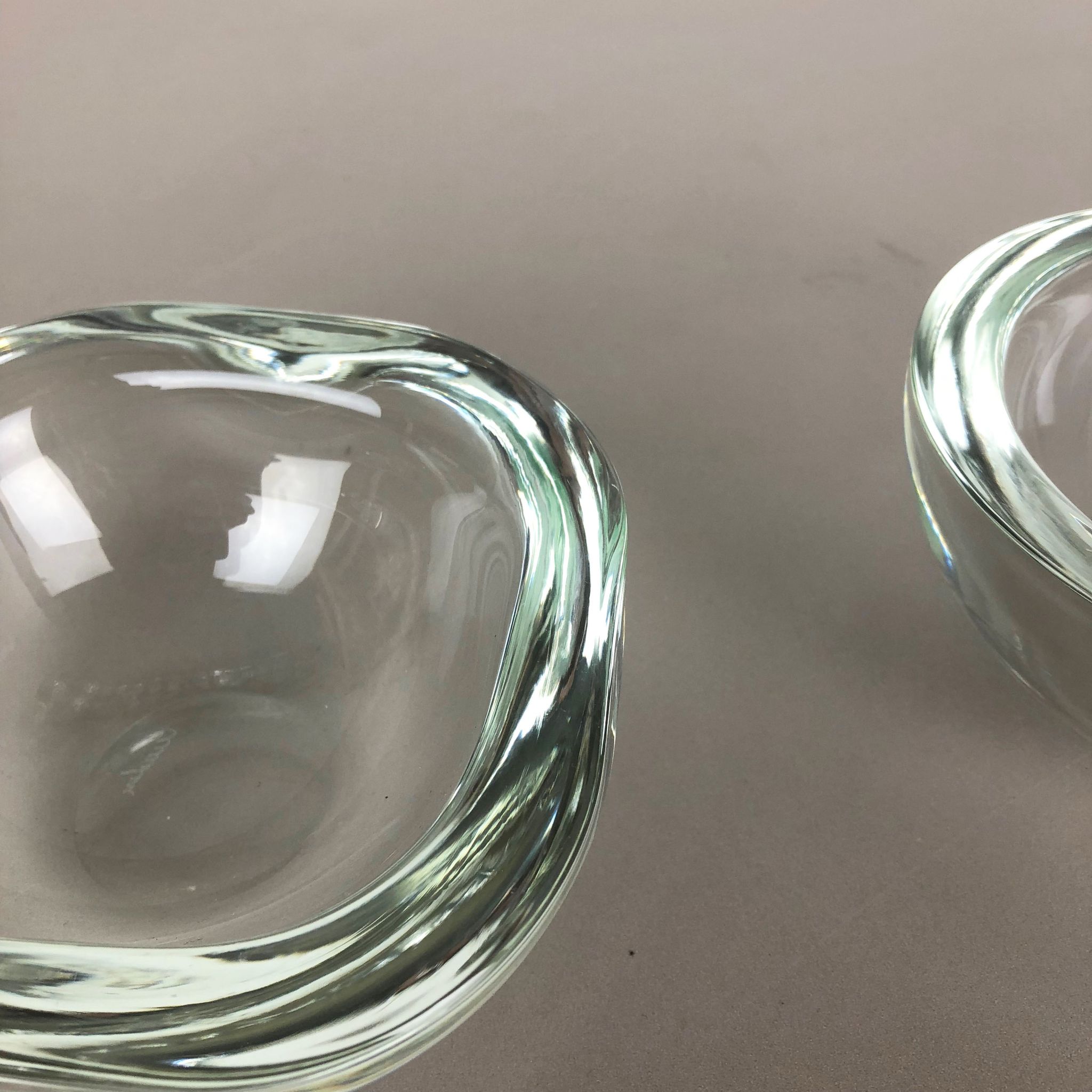 Murano glass shell bowls by Cenedese Italy, 1960