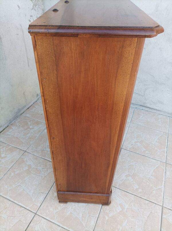 Buffet meuble d'entrée en noyer marqueté