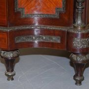 Louis Buffet in Walnut 19th Century with Drawers, Marble and Bronze Ornaments