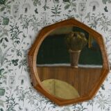 Miroir mural en forme de crayon avec cadre octogonal