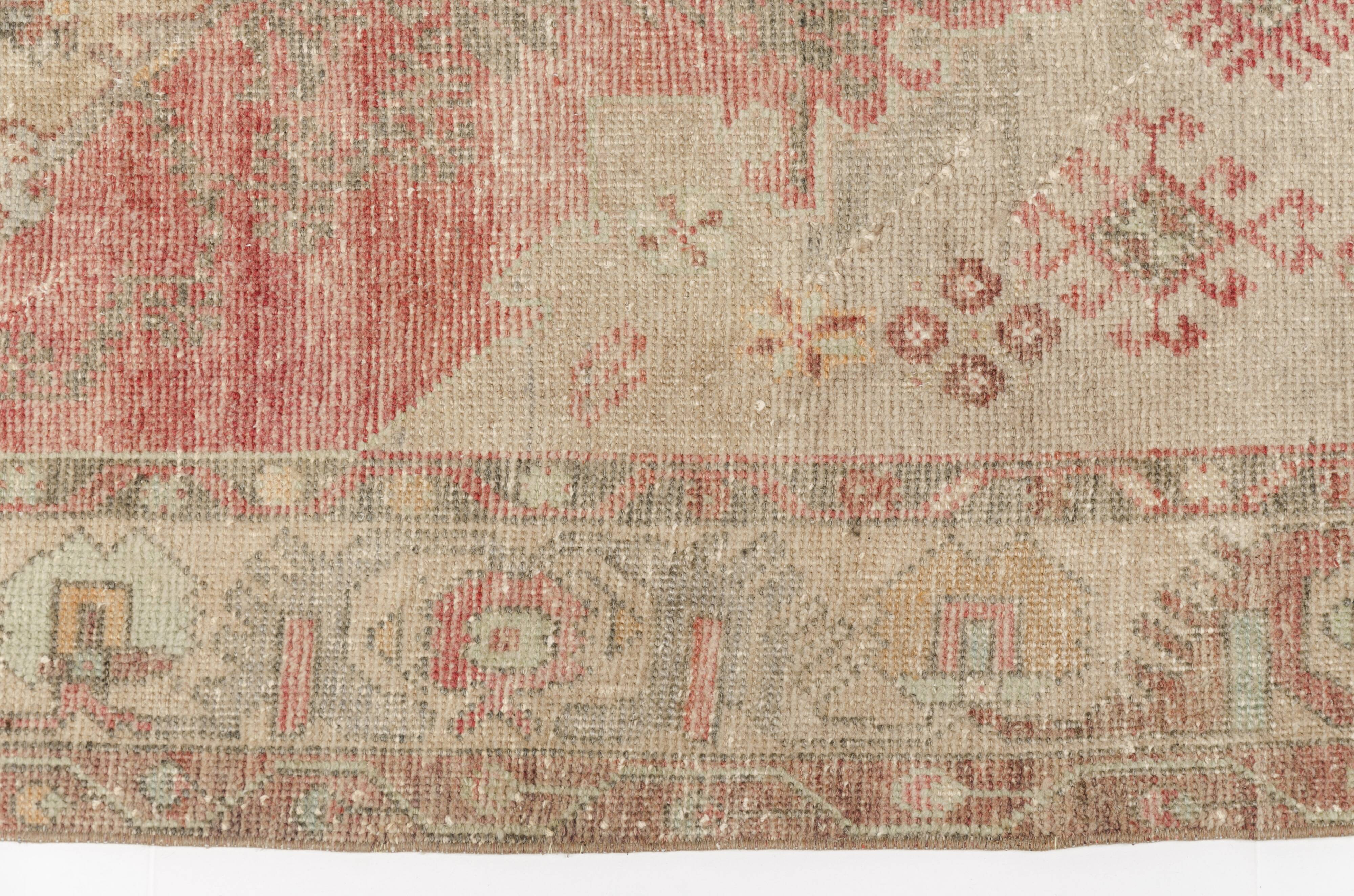 Oushak Vintage Wool Carpet