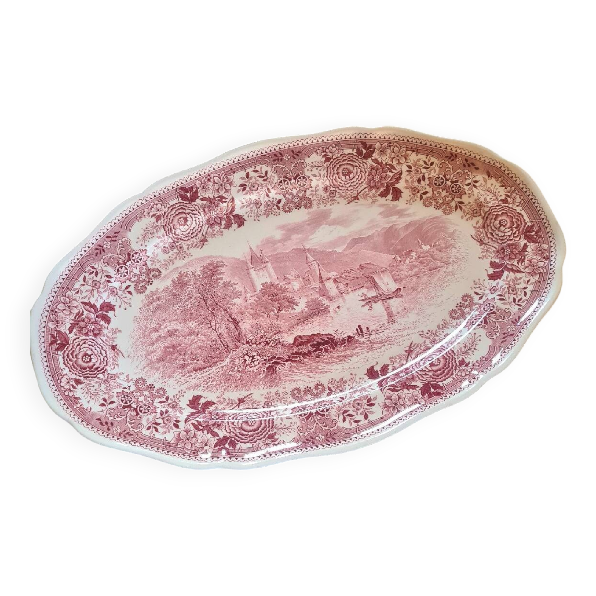 Villeroy and Boch pink English tableware dish