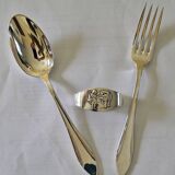 Couverts de naissance et rond de serviette