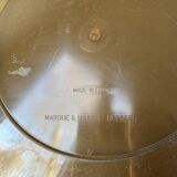 Miroir rond Gilac plexi fumé années 70