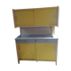 Blue and yellow formica buffet