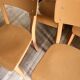 Lot de 4 chaises bistrot en bois peint