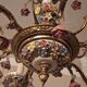 Lustre vintage Boho en laiton doré à 6 bras