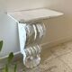 White Patinated Wall Console Shelf