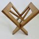 Scandinavian magazine rack in solid wood 1970