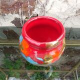 Glazed ceramic vase vintage 60s ceramics of gévaudan