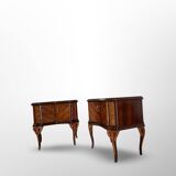 Tables de chevet italiennes du milieu du 20ème siècle.