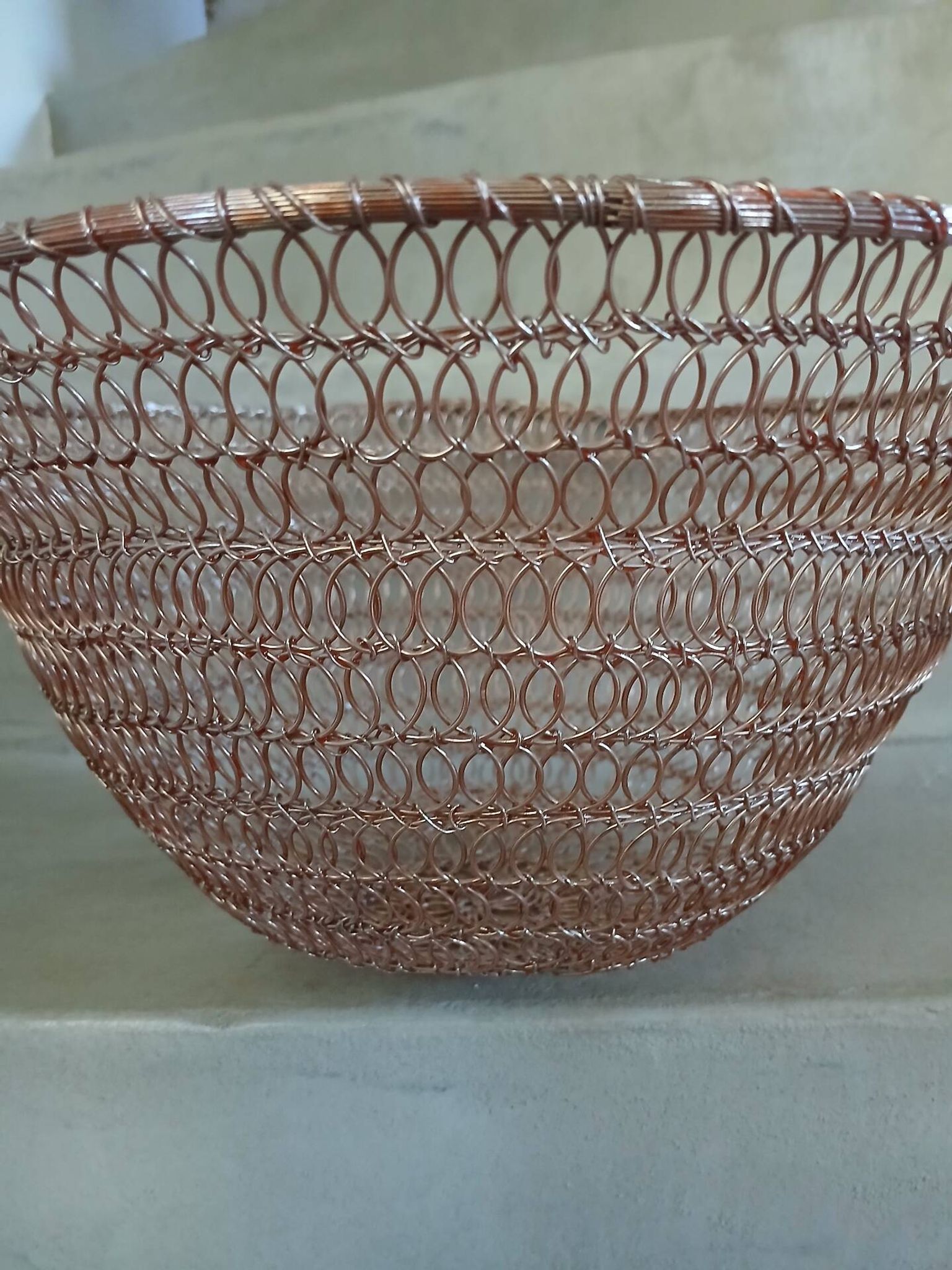 2 metal wire fruit baskets