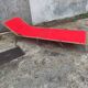 Folding camp bed vintage chaise longue canvas red brand Samti