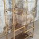 Vintage glazed brass shelf