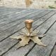 Golden metal candle holder