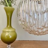 Vintage XL globe pendant light in molded glass