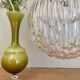 Suspension globe vintage XL en verre moulé