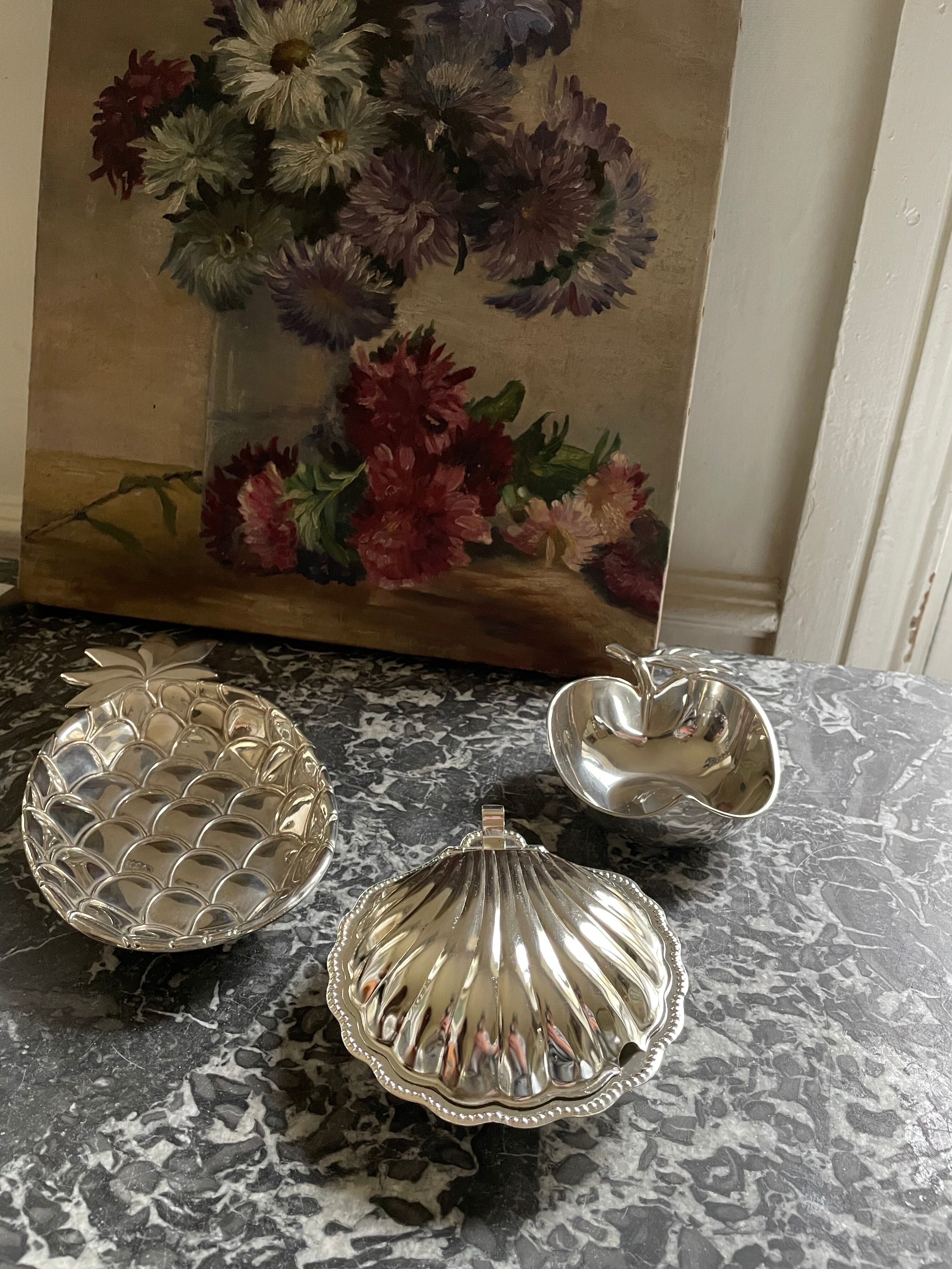 Beurrier en forme de coquillage vintage