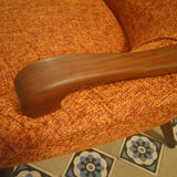 Sofa Orange organic Danish 50s/60s