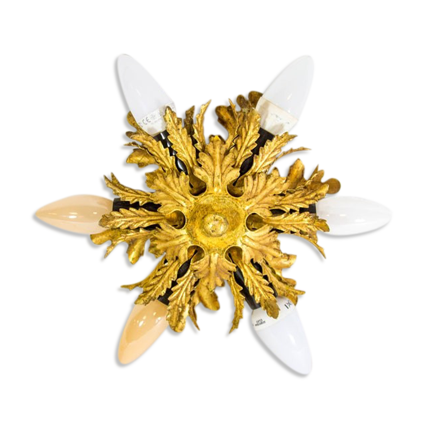 Recessed ceiling lamp with floral shape of Italian design 50s