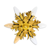 Plafonnier encastré à forme florale de conception italienne années 50