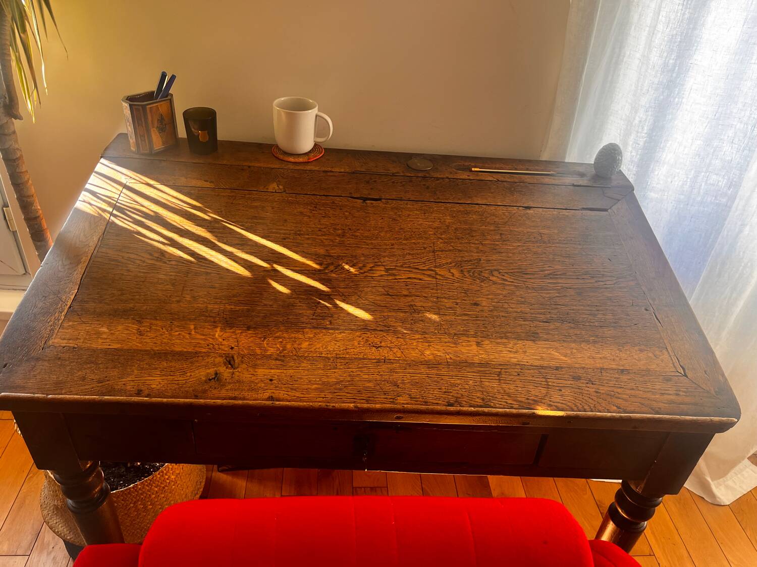 Antique sloped desk / vintage secretary