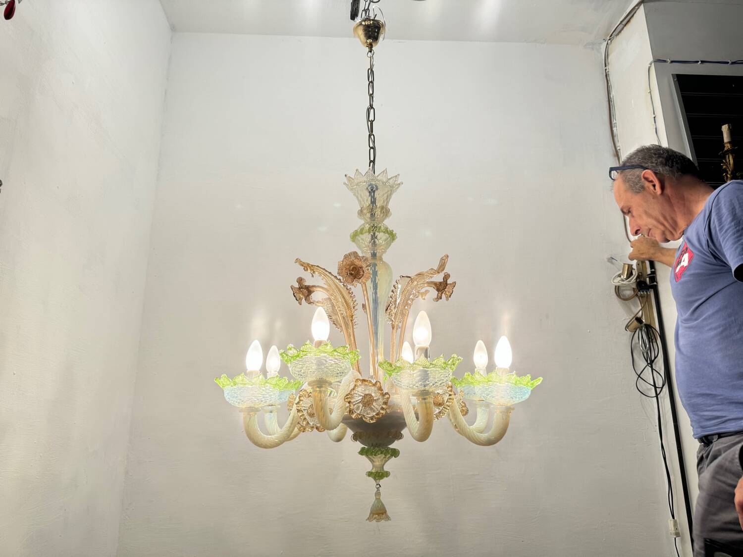 Venetian Murano Glass Chandelier 1960’s