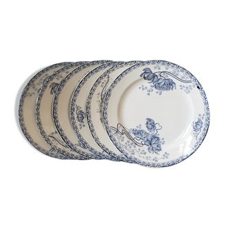U&C Sarreguemines Model Royat set of 6 dessert plates