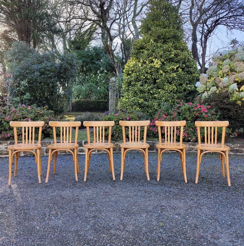Light wood bistro chairs