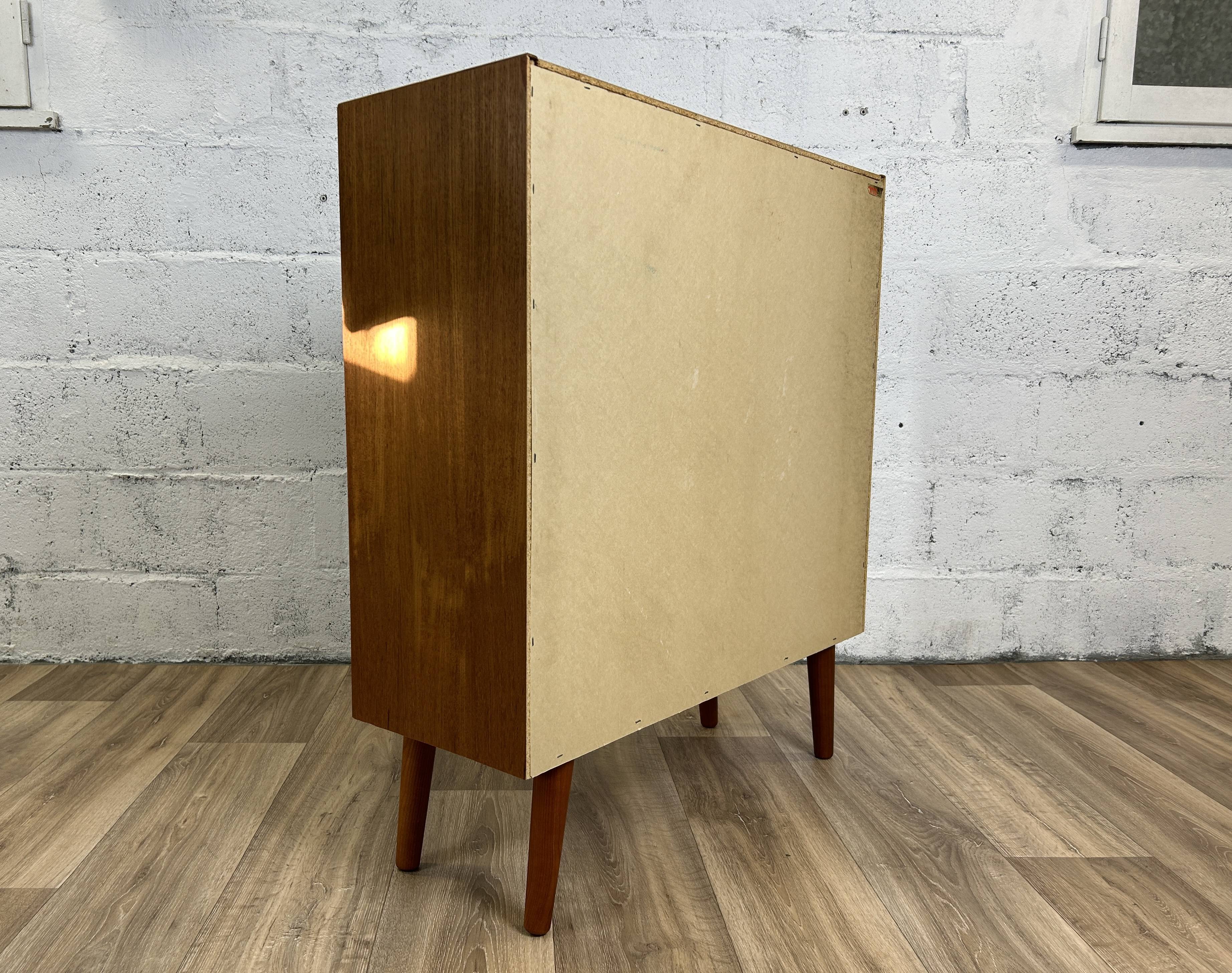 Vintage Scandinavian teak bookcase by Denka, 1960s