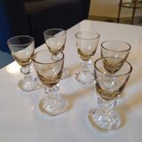 6 crystal digestive glasses
