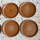 6 assiettes plates en grès