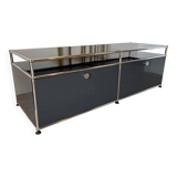 USM Haller TV cabinet in Anthracite Grey