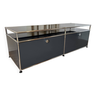 USM Haller TV cabinet in Anthracite Grey