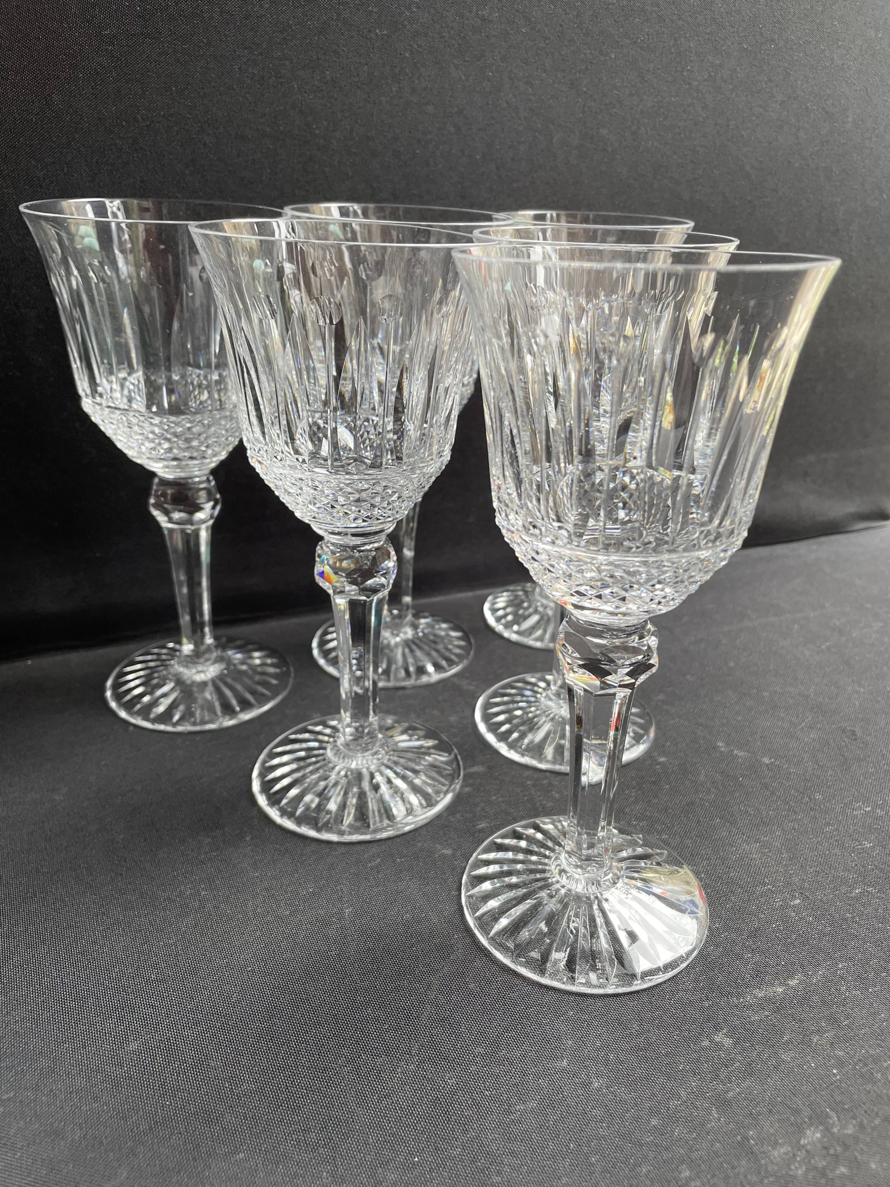 6 Red/White Wine Glasses – Mouth Blown and Hand Cut Crystal
