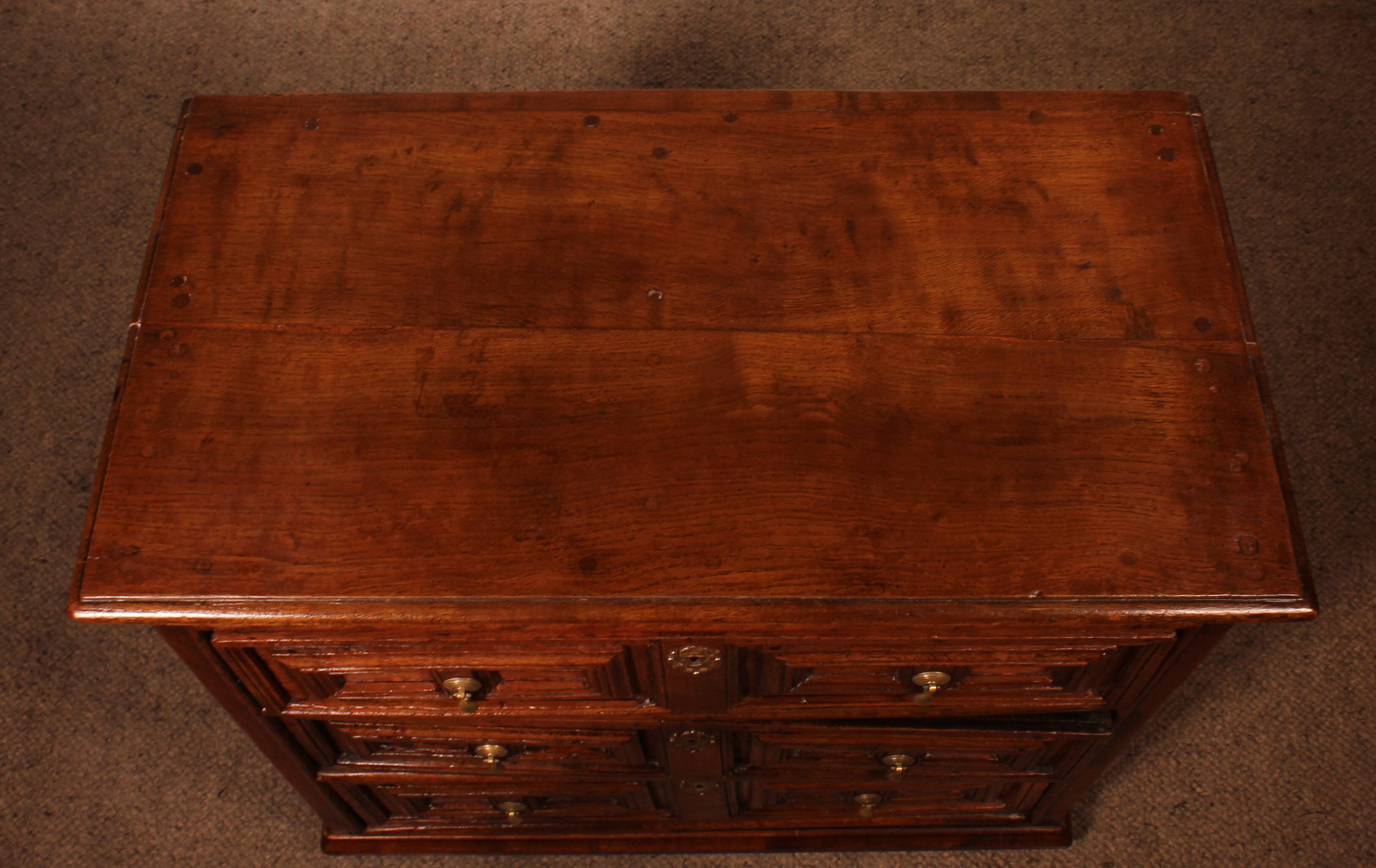 Small 17th Century Oak Chest of Drawers by William and Mary