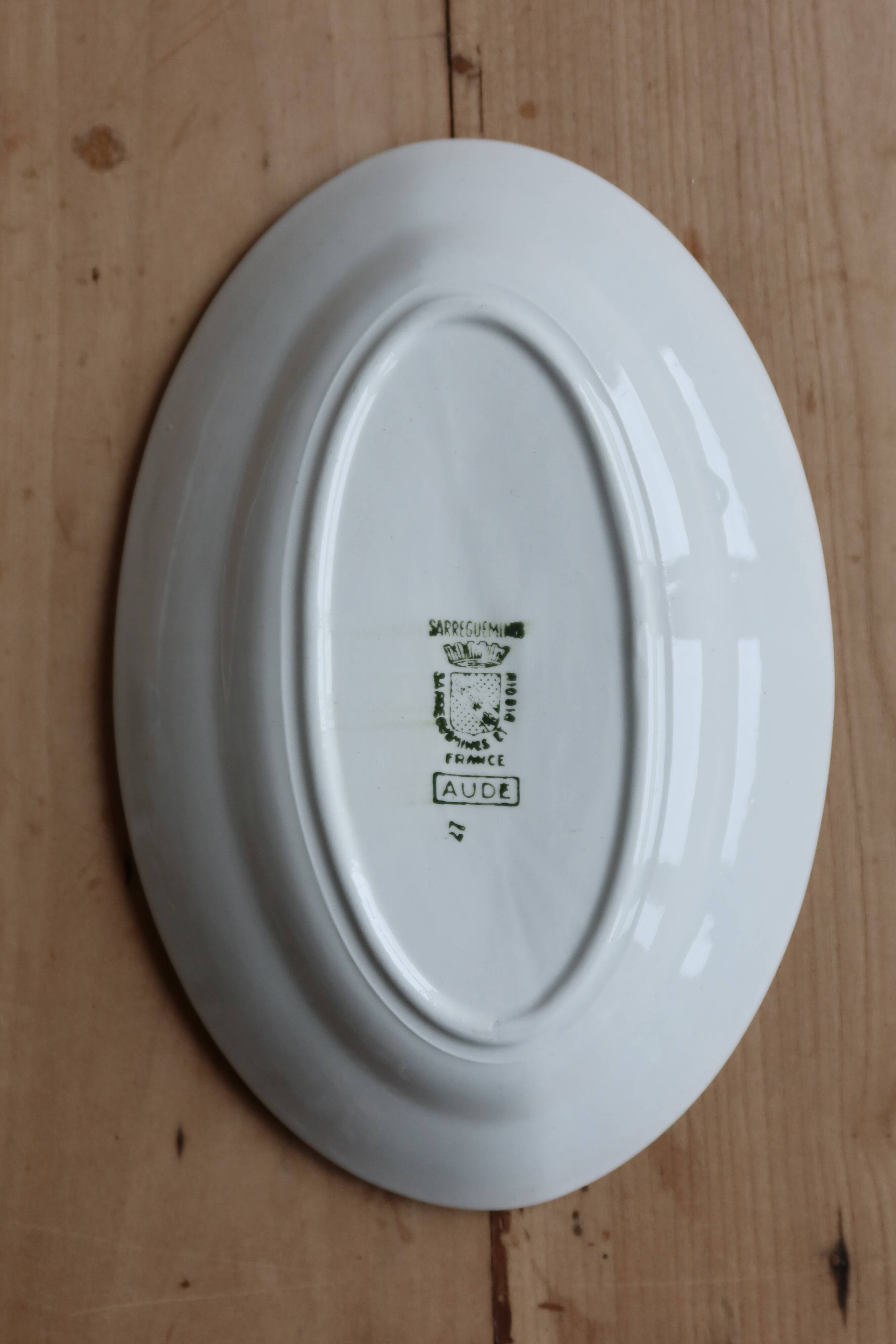 Raviers vintage earthenware Sarreguemines Digoin model Aude – Floral decoration