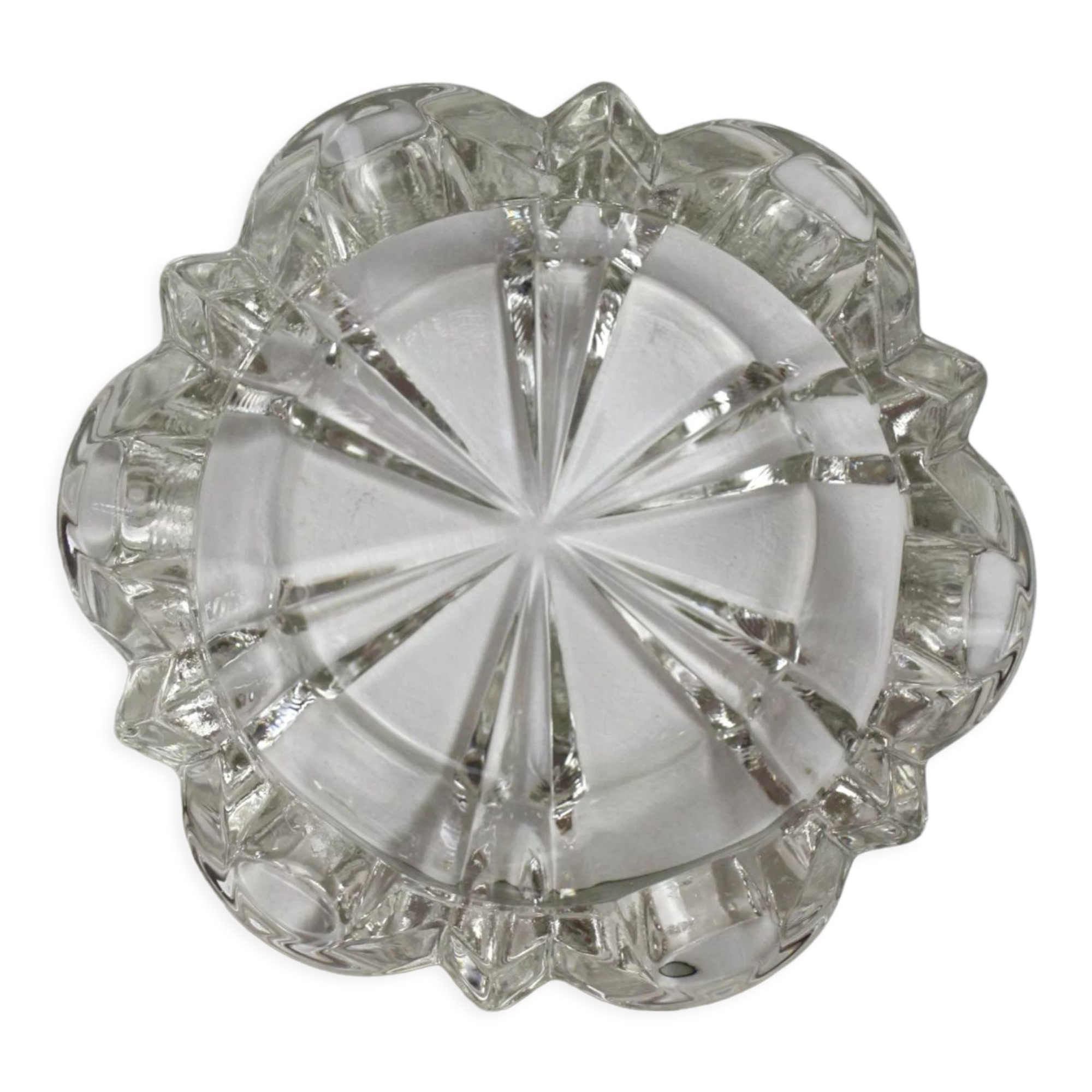 Cendrier en cristal en forme de fleur