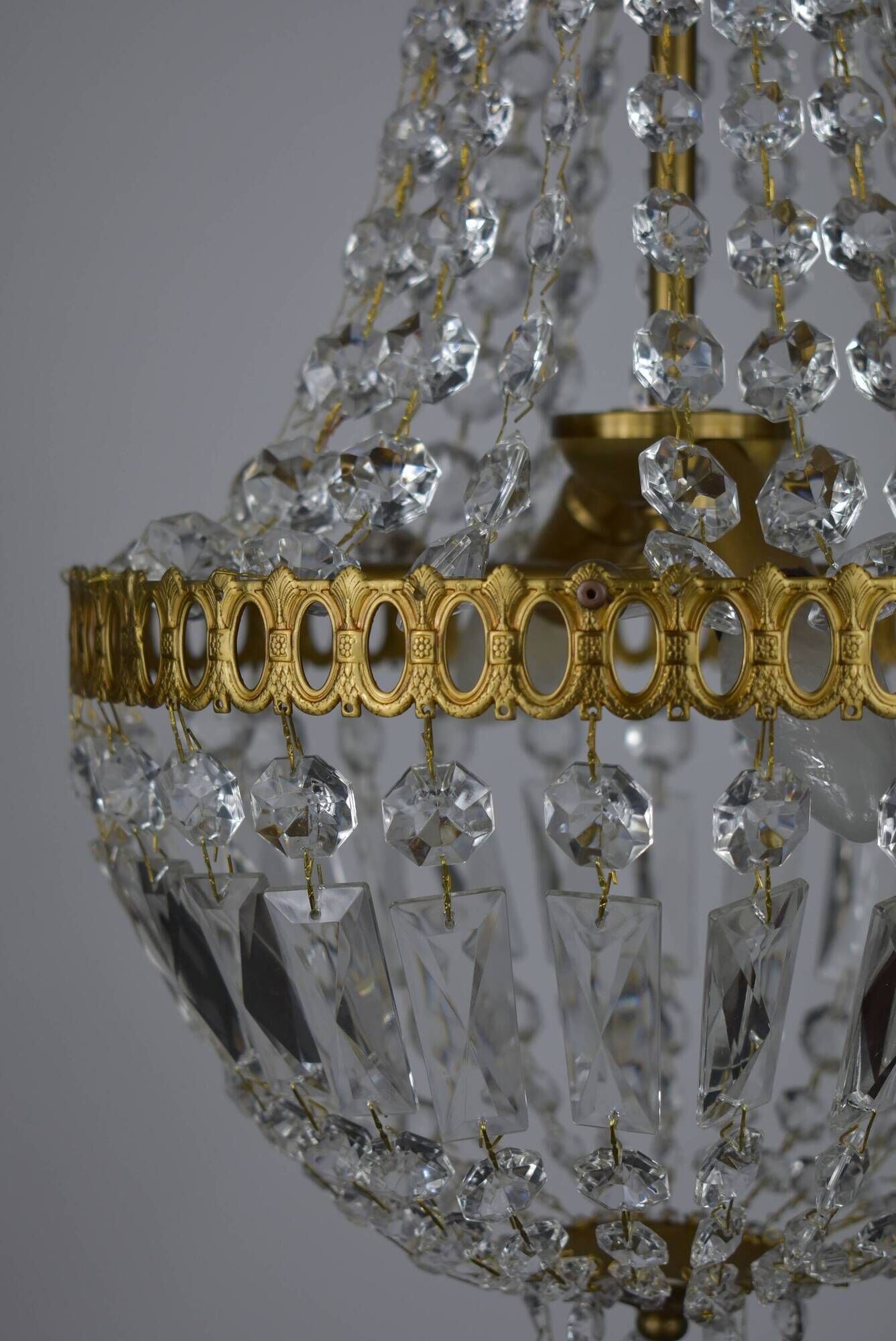 vintage glass stamped hot air balloon chandelier