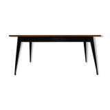 Tolix oak table