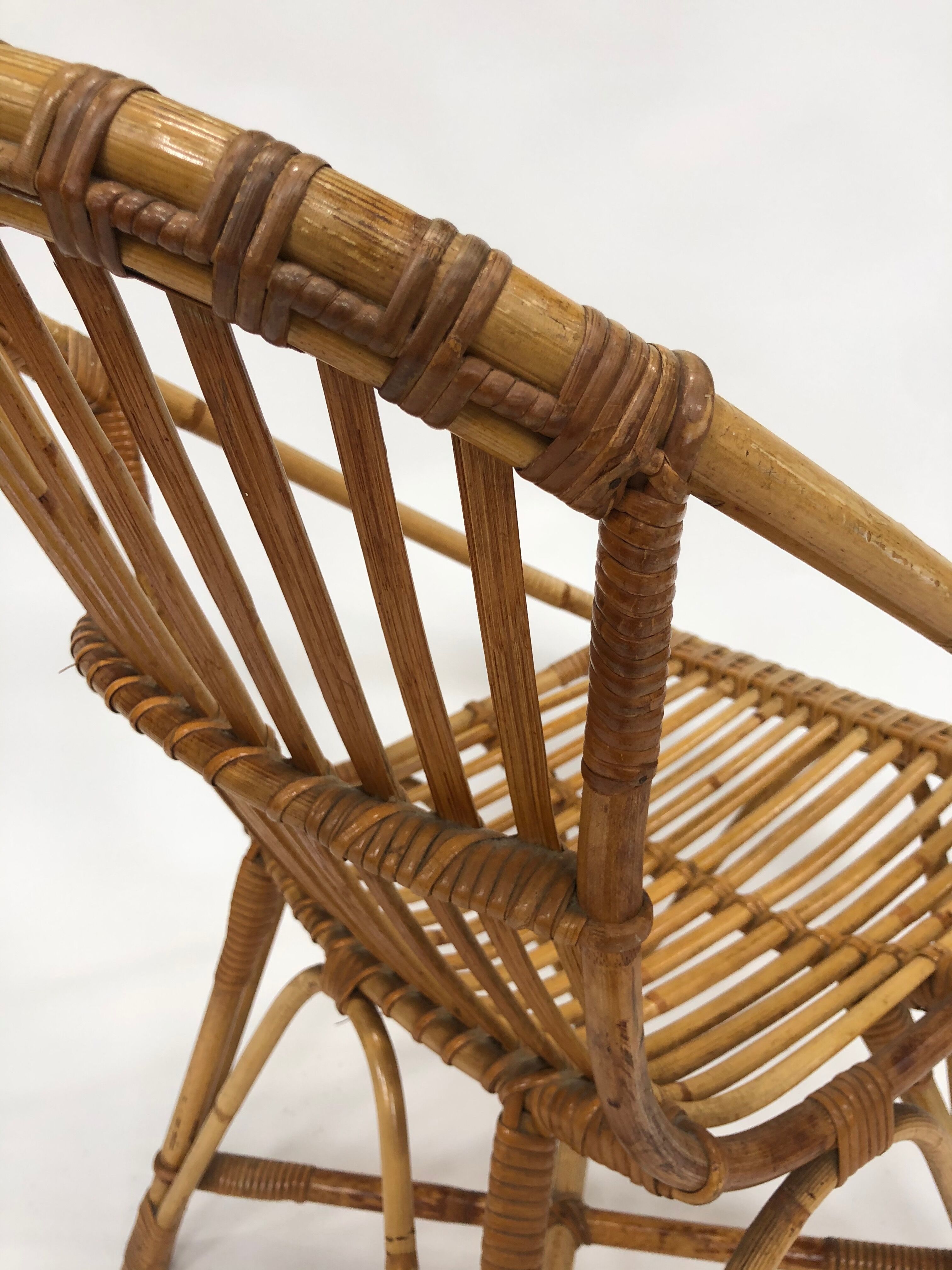 Rohe Noordwolde rattan chair, 1960, Netherlands