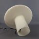 Opal Murano glass mushroom lamp with spiral stripes, 1970s modernist design.
